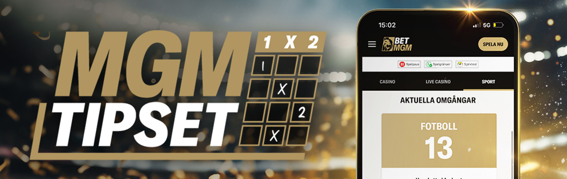 MGM Tips, 1X2-spel, och BetMGM-app. Spela nu.