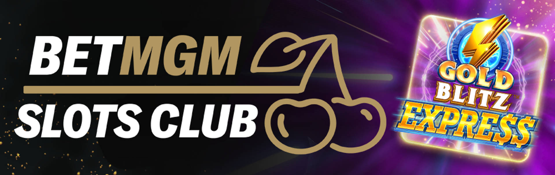 BetMGM Slots Club-banner med spelbilder i bakgrunden.