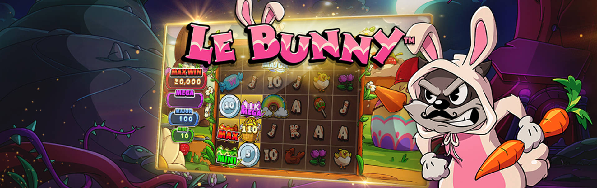 Le Bunny slotspel med en animerad kaninfigur.