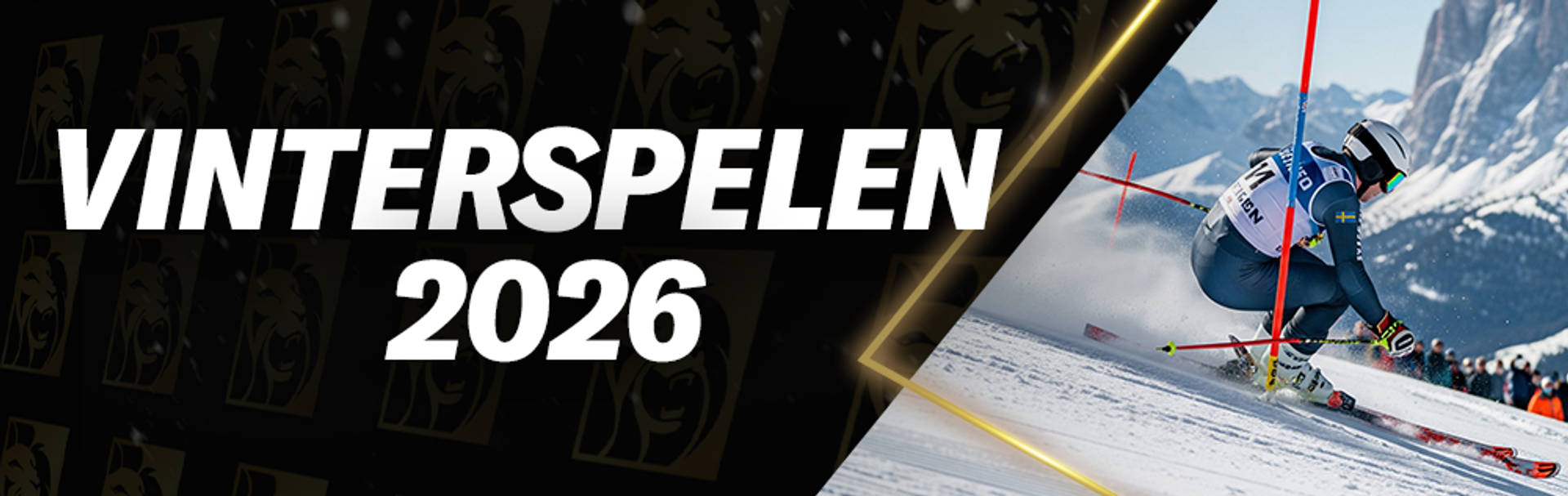 Vintersport 2026 med skidåkare i backen.