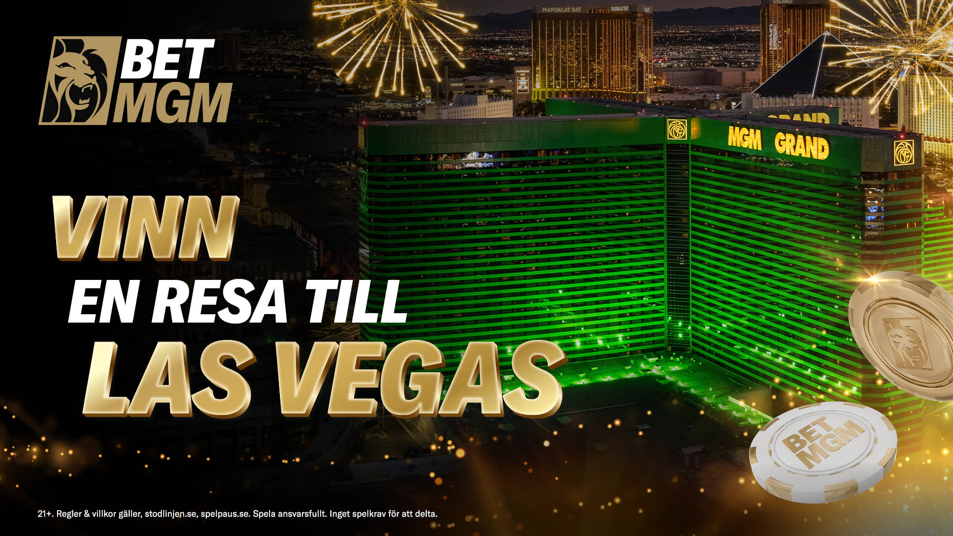 Vinn en resa till Las Vegas med BetMGM. Ansvarsfullt spelande.